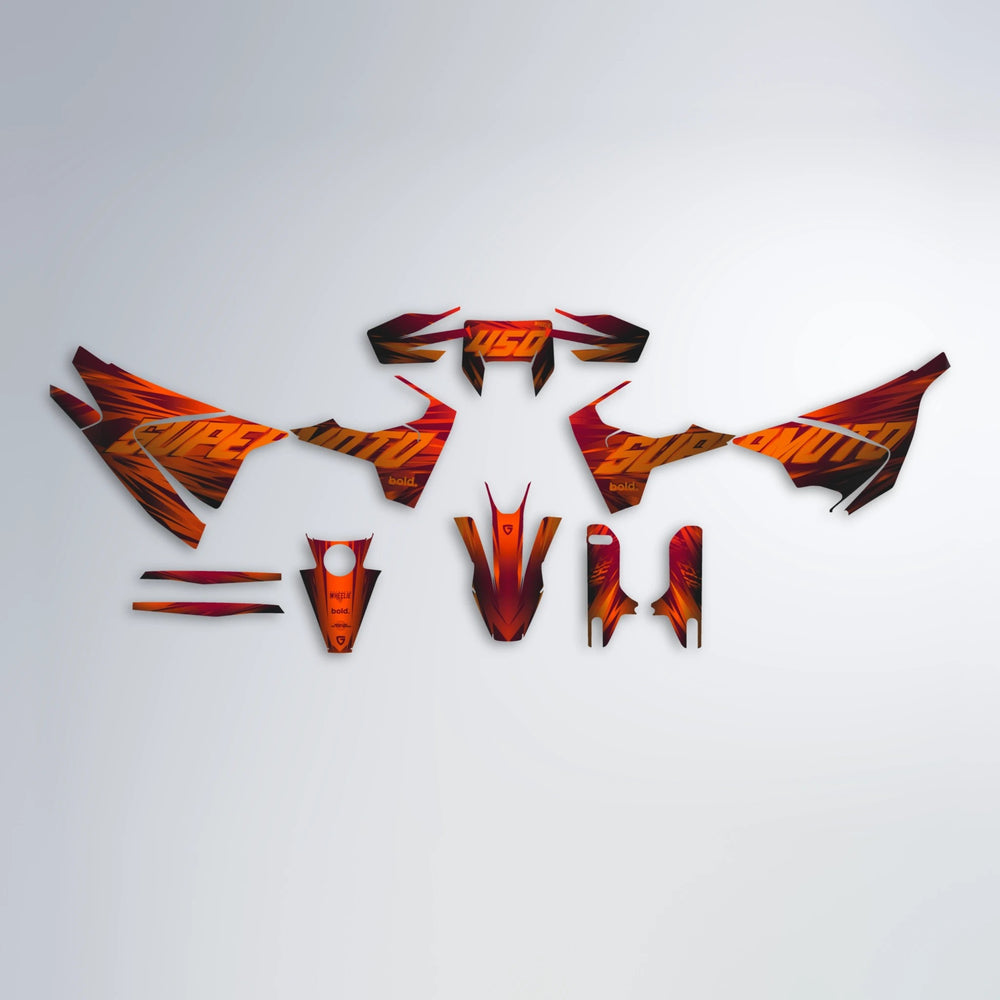 GEBEL V5 Husqvarna 701 graphics kit parts layout in Black & Red