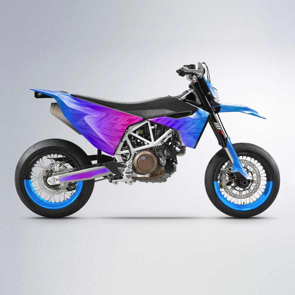 GEBEL V5 Husqvarna 701 supermoto graphics kit in Blue Purple Fade