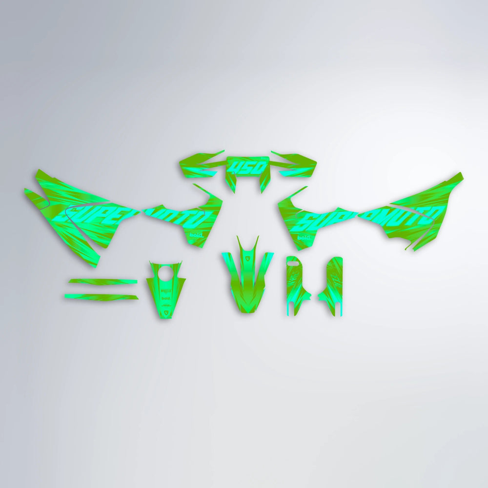 GEBEL V5 Husqvarna 701 graphics kit parts layout in Green
