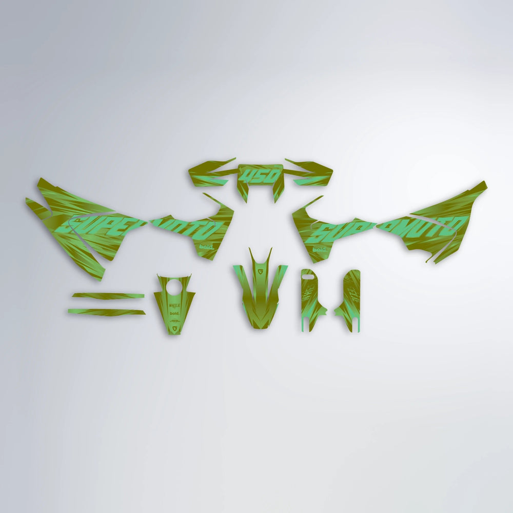 GEBEL V5 Husqvarna 701 graphics kit parts layout in Olive