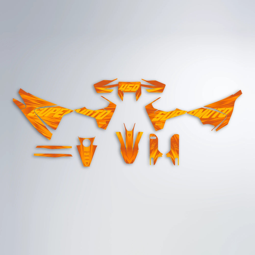 GEBEL V5 Husqvarna 701 graphics kit parts layout in Orange