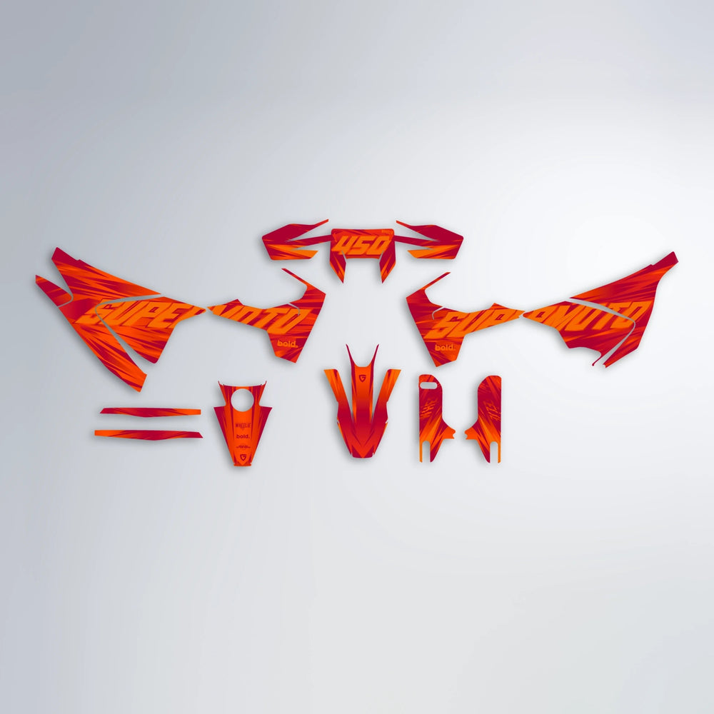 GEBEL V5 Husqvarna 701 graphics kit parts layout in Red