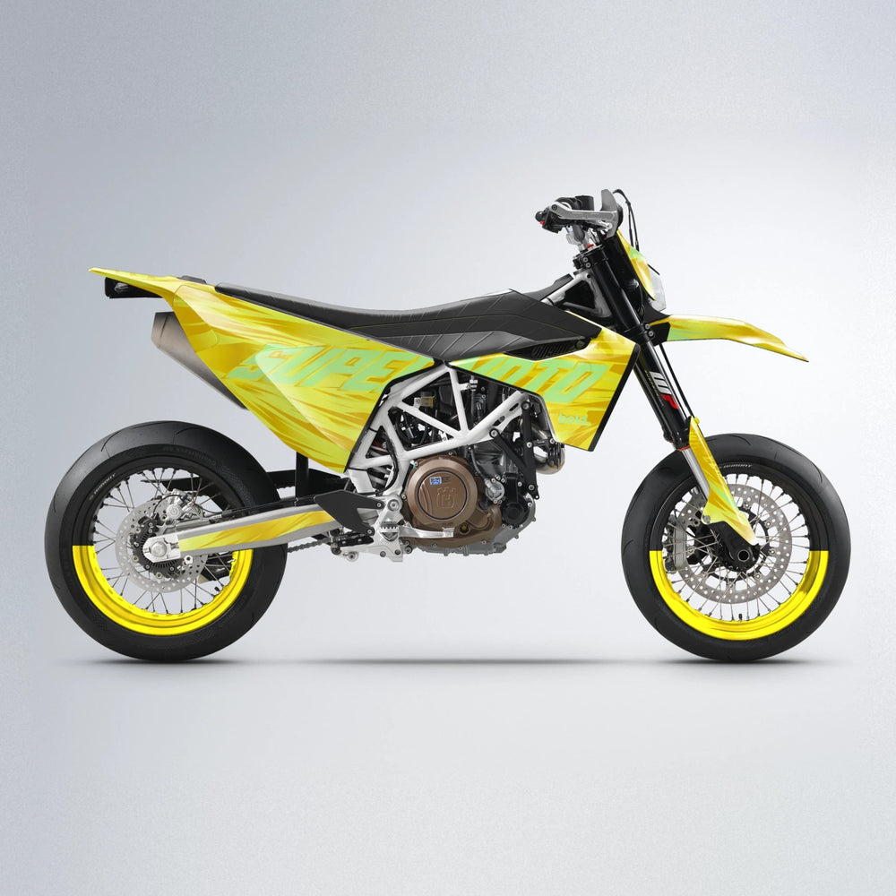 GEBEL V5 Husqvarna 701 supermoto graphics kit in Yellow