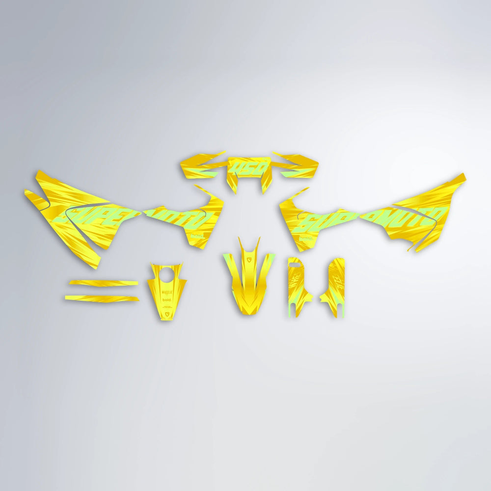 GEBEL V5 Husqvarna 701 graphics kit parts layout in Yellow