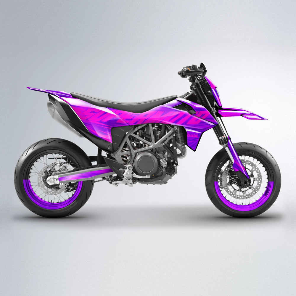 GEBEL V5 KTM SMC 690 supermoto graphics kit in Custom Colour