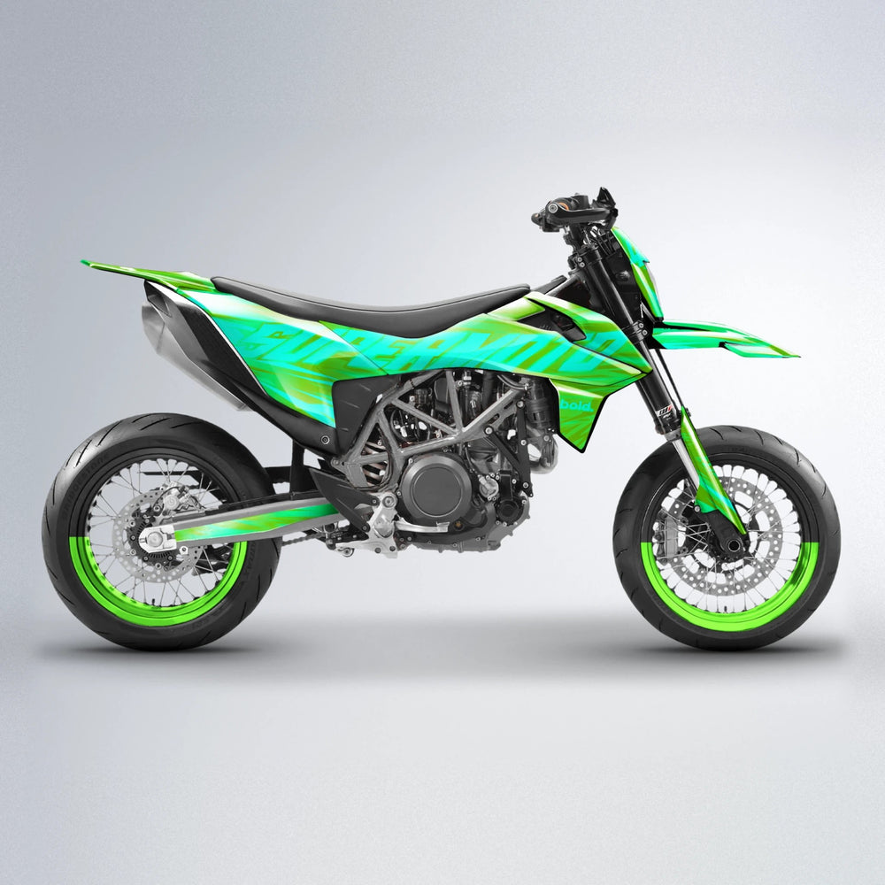 GEBEL V5 KTM SMC 690 supermoto graphics kit in Green