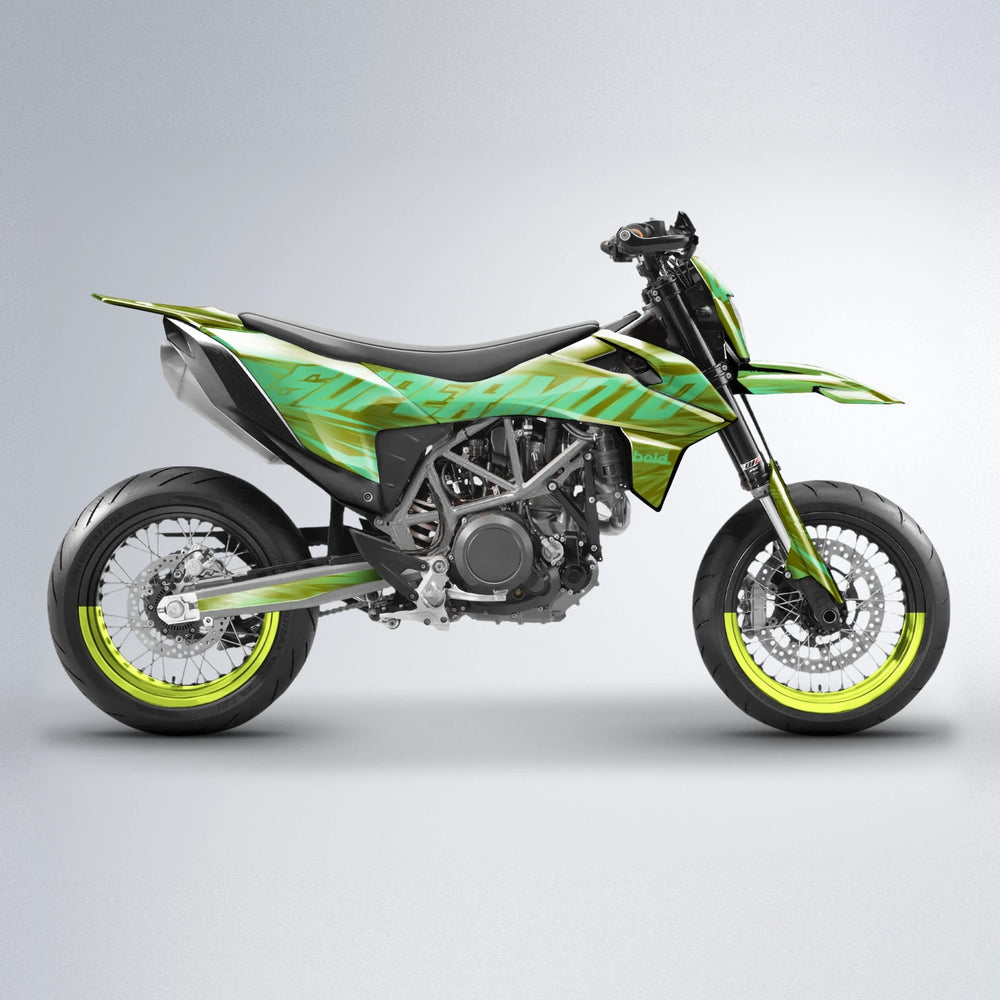 GEBEL V5 KTM SMC 690 supermoto graphics kit in Olive