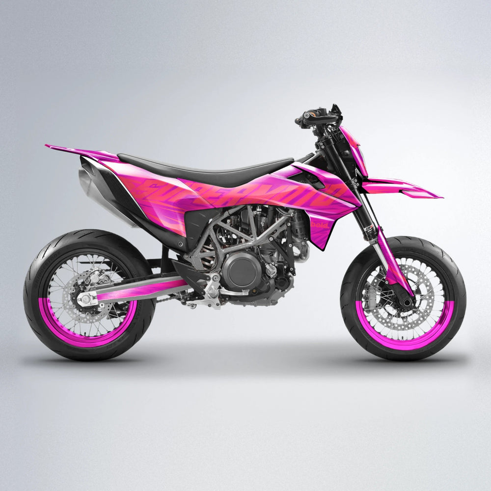 GEBEL V5 KTM SMC 690 supermoto graphics kit in Pink