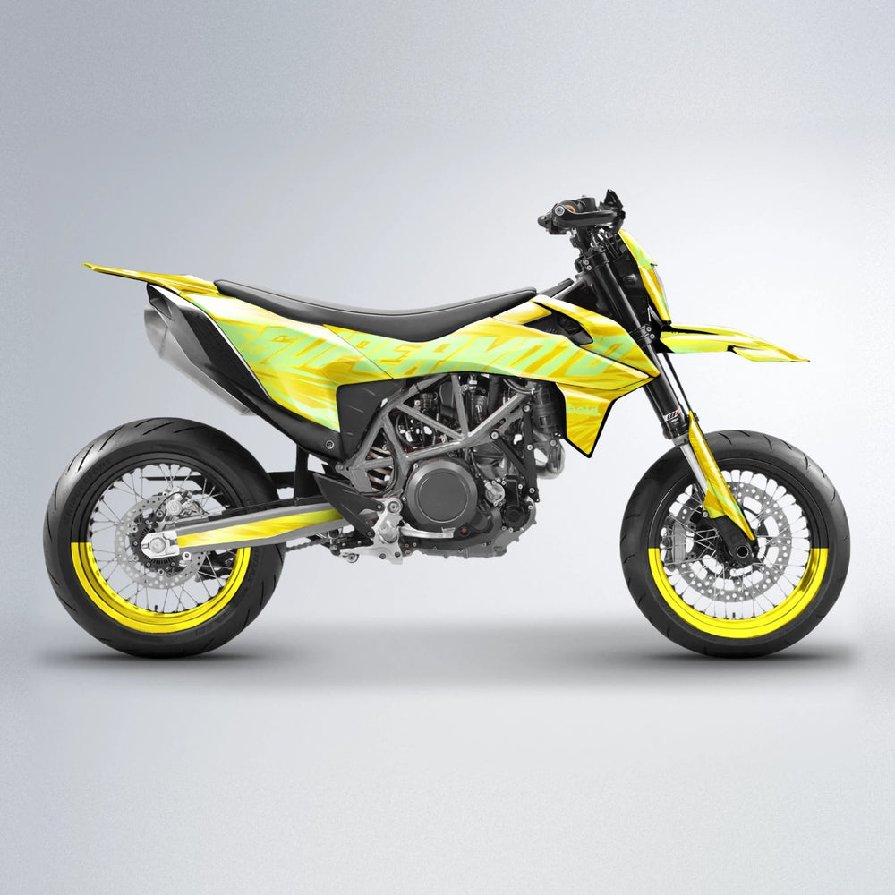 GEBEL V5 KTM SMC 690 supermoto graphics kit in Yellow