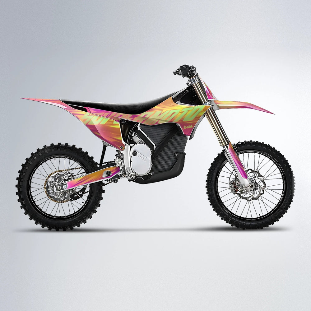 GEBEL V5 Stark Varg MX motocross graphics kit in Pink & Yellow