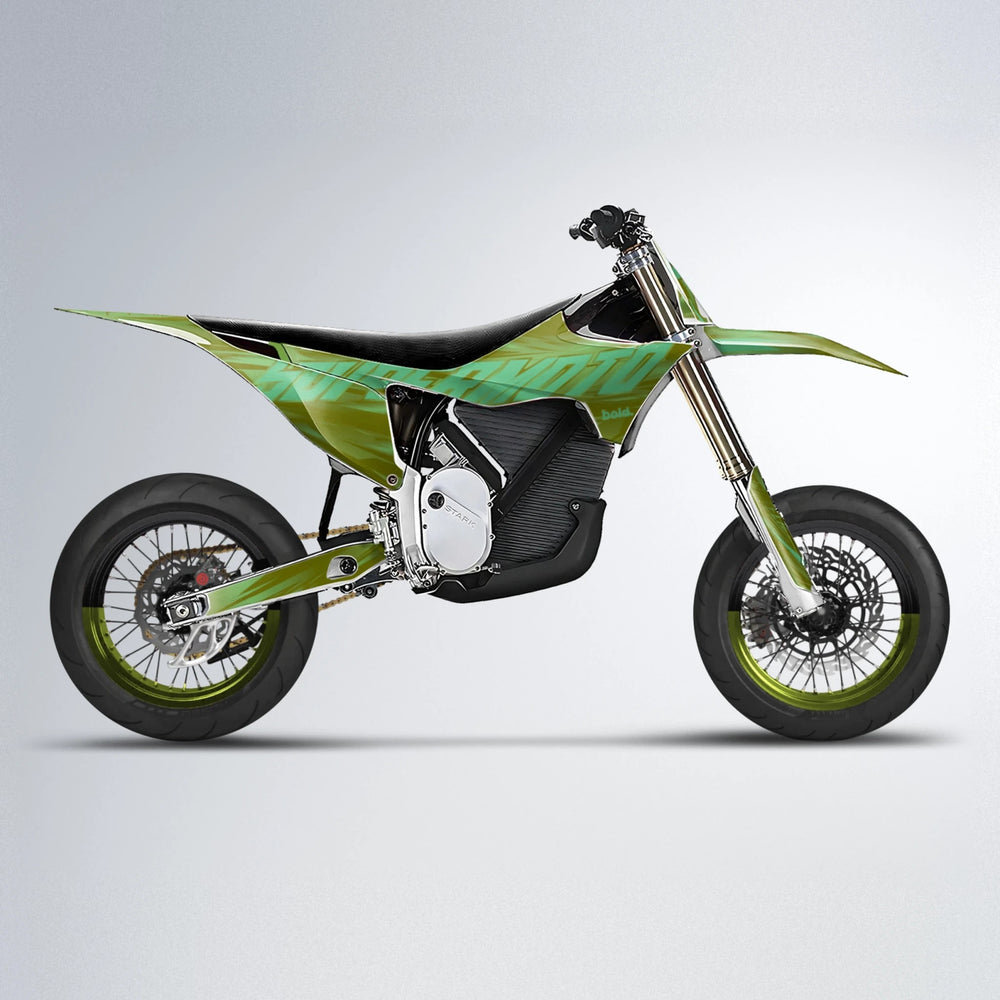 GEBEL V5 Stark Varg SM supermoto graphics kit in Olive