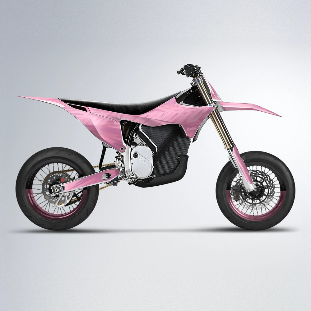 GEBEL V5 Stark Varg SM supermoto graphics kit in Sakura Pink