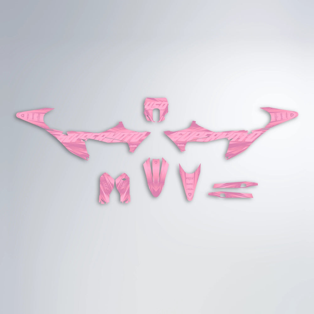 GEBEL V5 Stark Varg SM graphics kit parts layout in Sakura Pink