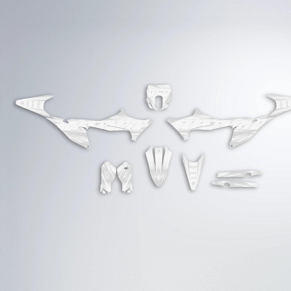 GEBEL V5 Stark Varg SM graphics kit parts layout in White