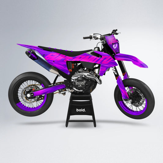 GEBEL V5 supermoto graphics kit in Purple
