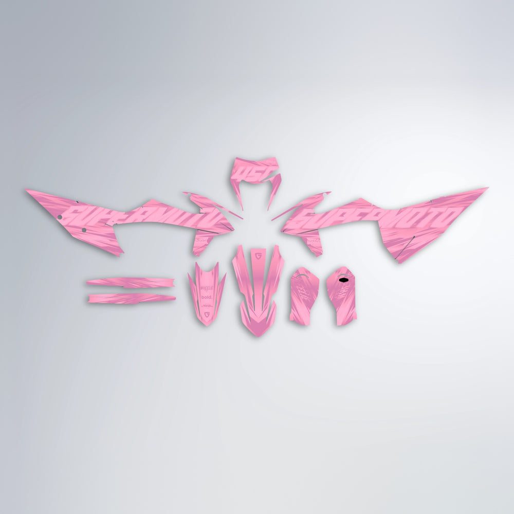 GEBEL V5 graphics kit parts layout in Sakura Pink