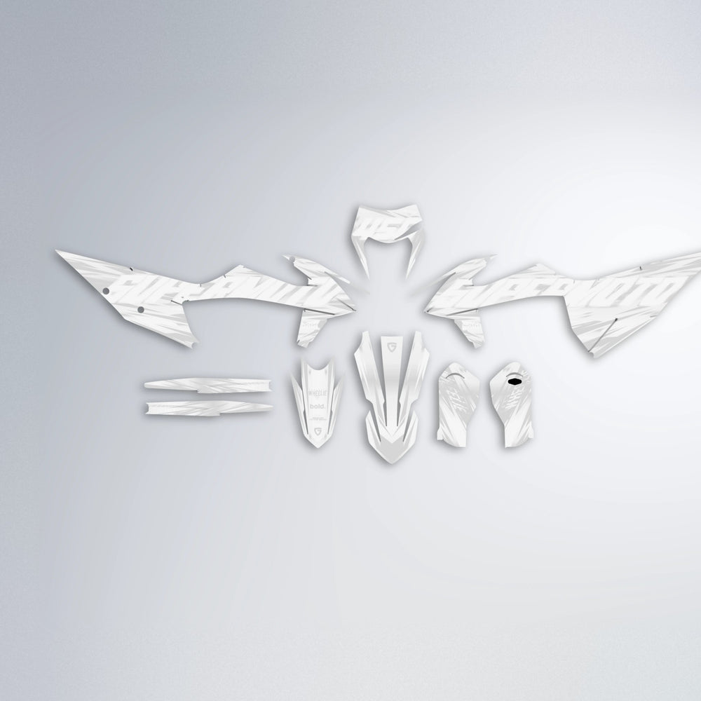 GEBEL V5 graphics kit parts layout in White