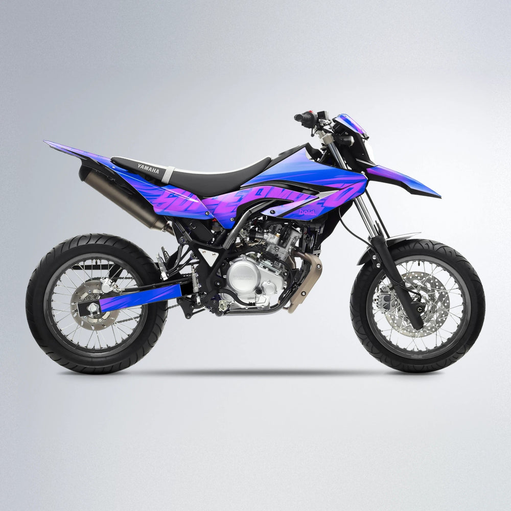 GEBEL V5 Yamaha WR 125X supermoto graphics kit in Blue