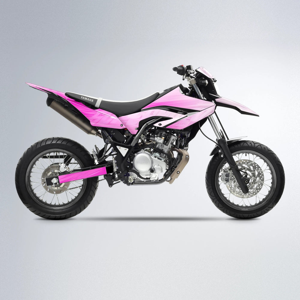 GEBEL V5 Yamaha WR 125X supermoto graphics kit in Flamingo