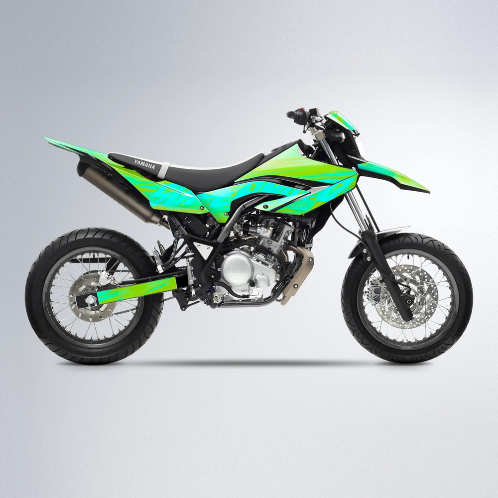 GEBEL V5 Yamaha WR 125X supermoto graphics kit in Green