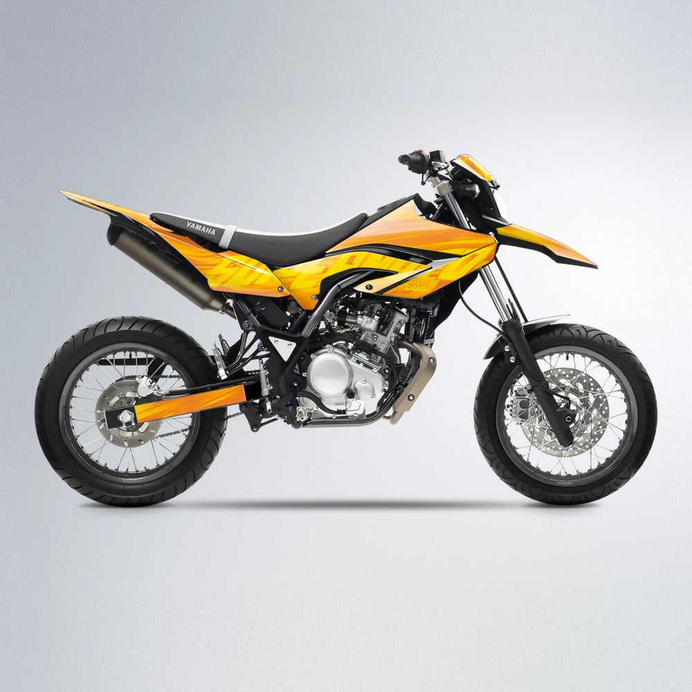 GEBEL V5 Yamaha WR 125X supermoto graphics kit in Orange