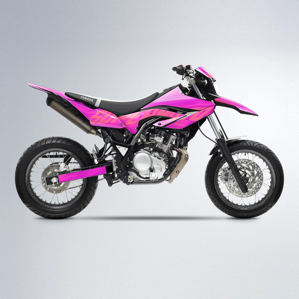 GEBEL V5 Yamaha WR 125X supermoto graphics kit in Pink