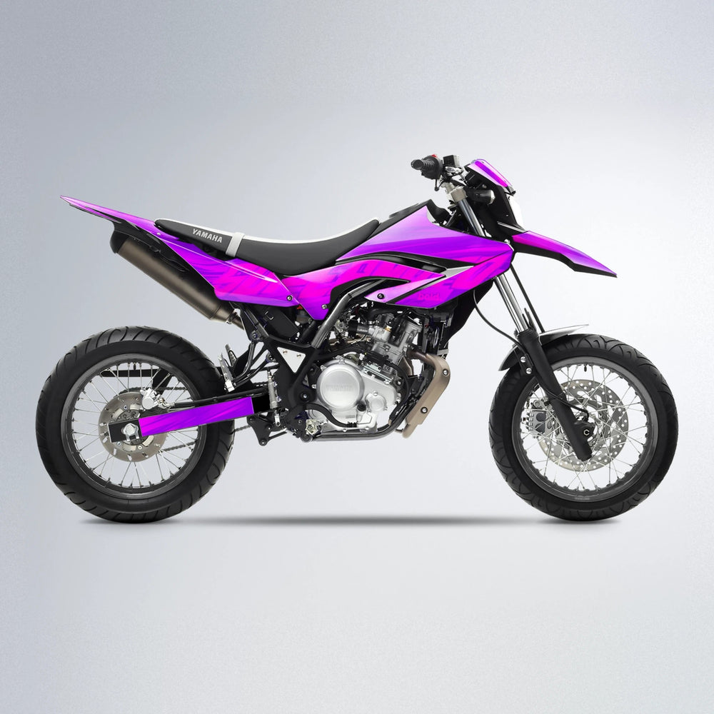 GEBEL V5 Yamaha WR 125X supermoto graphics kit in Purple