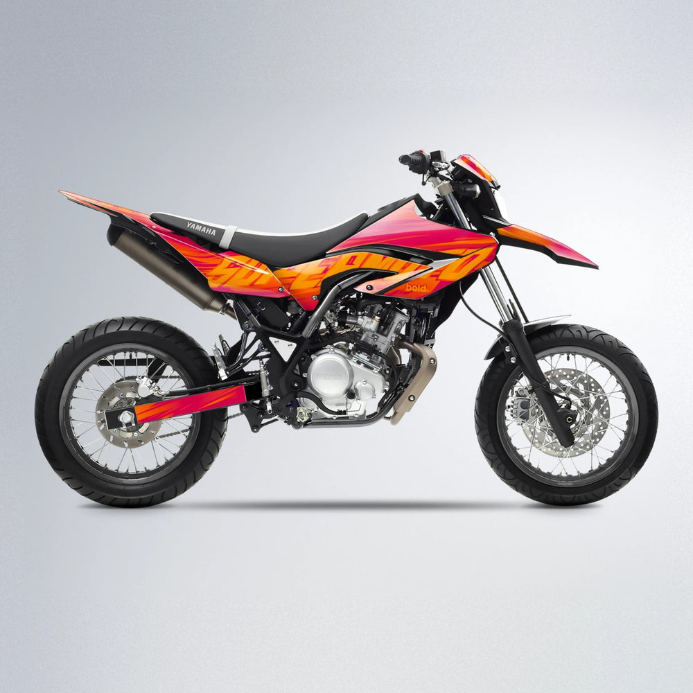 GEBEL V5 Yamaha WR 125X supermoto graphics kit in Red