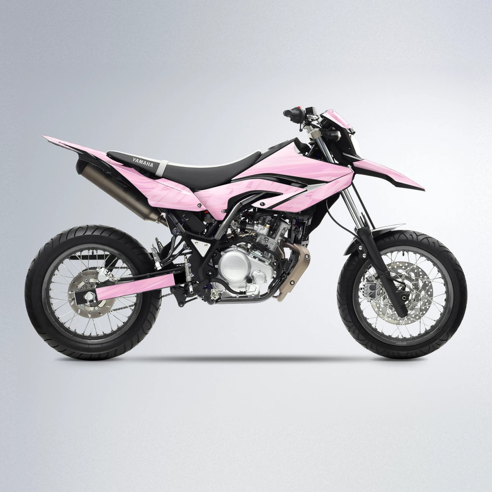GEBEL V5 Yamaha WR 125X supermoto graphics kit in Sakura Pink
