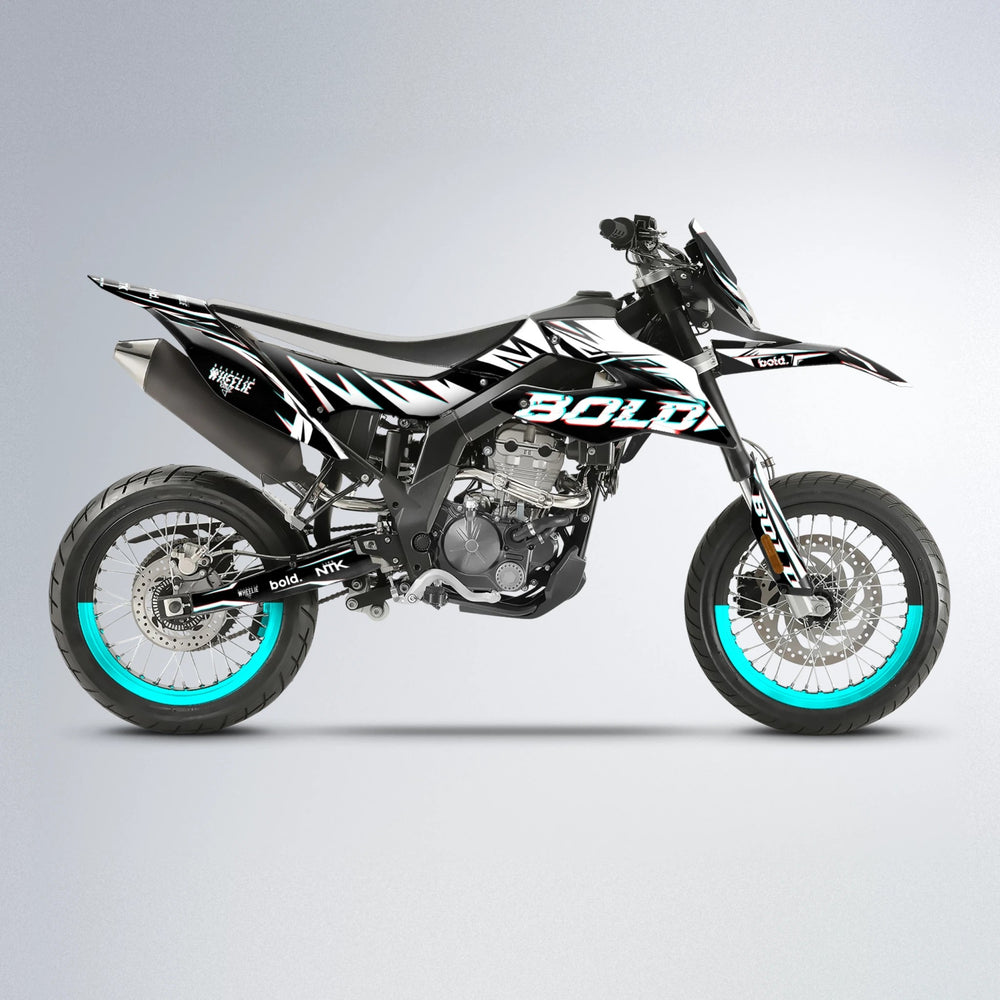 GLITCH Aprilia SX 125 supermoto graphics kit in Red