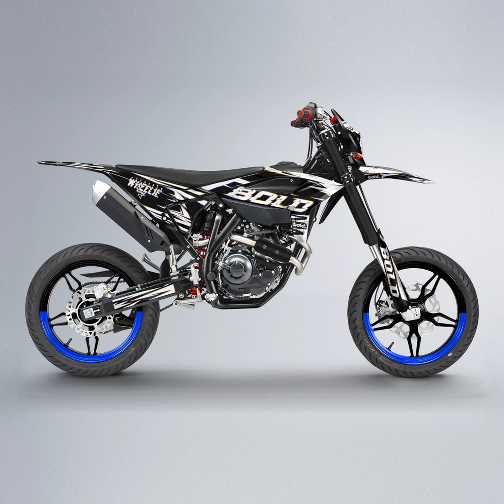 GLITCH Beta supermoto graphics kit in Blue