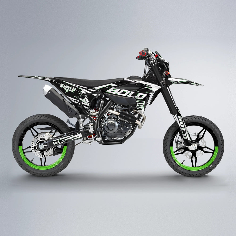 GLITCH Beta supermoto graphics kit in Green
