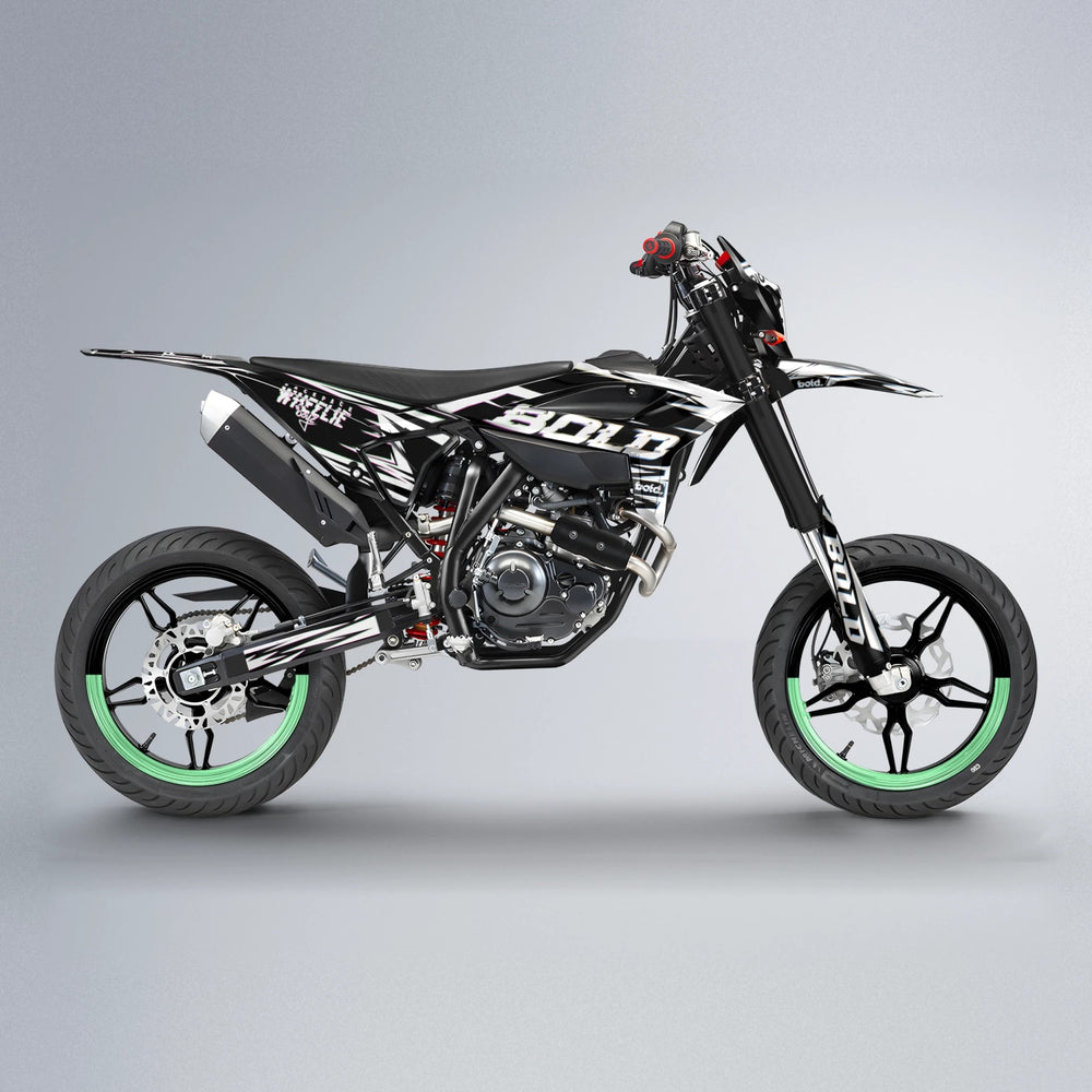 GLITCH Beta supermoto graphics kit in Pink & Light Blue