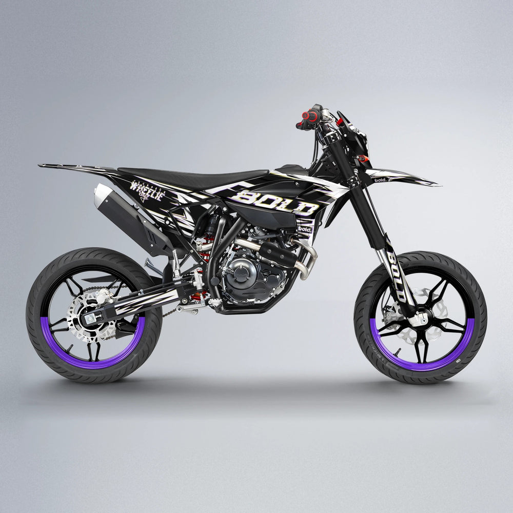GLITCH Beta supermoto graphics kit in Purple