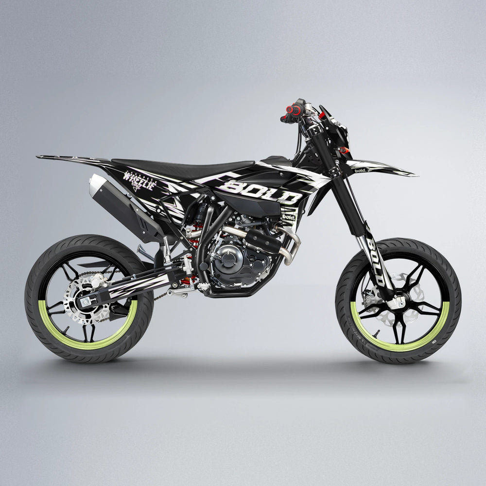 GLITCH Beta supermoto graphics kit in Purple & Yellow