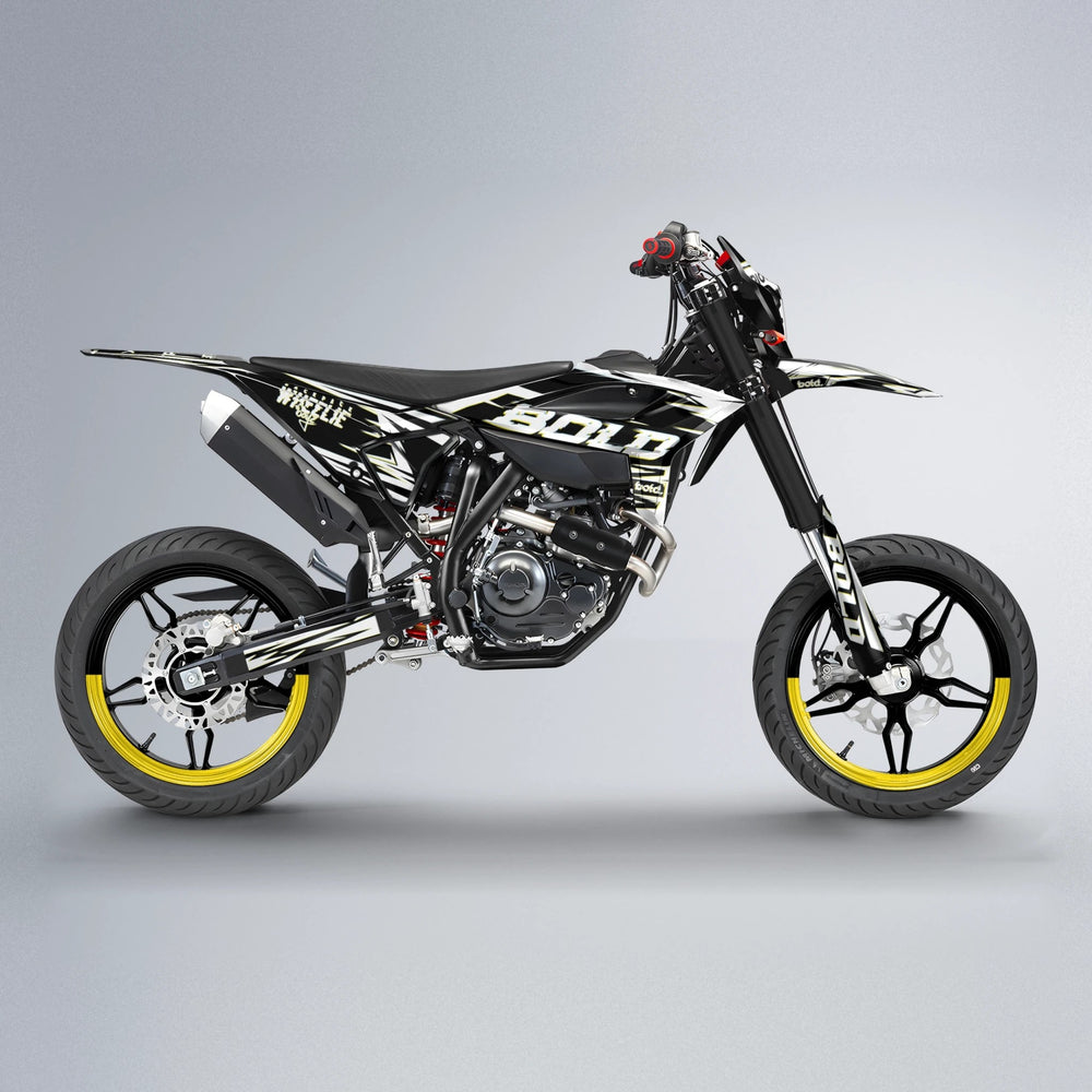 GLITCH Beta supermoto graphics kit in Yellow