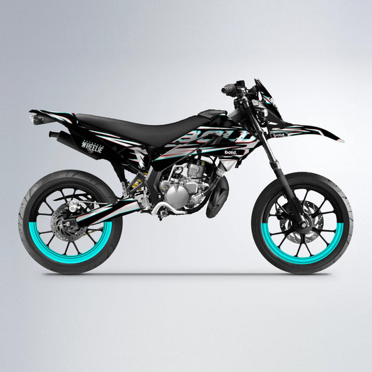 GLITCH Derbi Senda supermoto graphics kit in Red