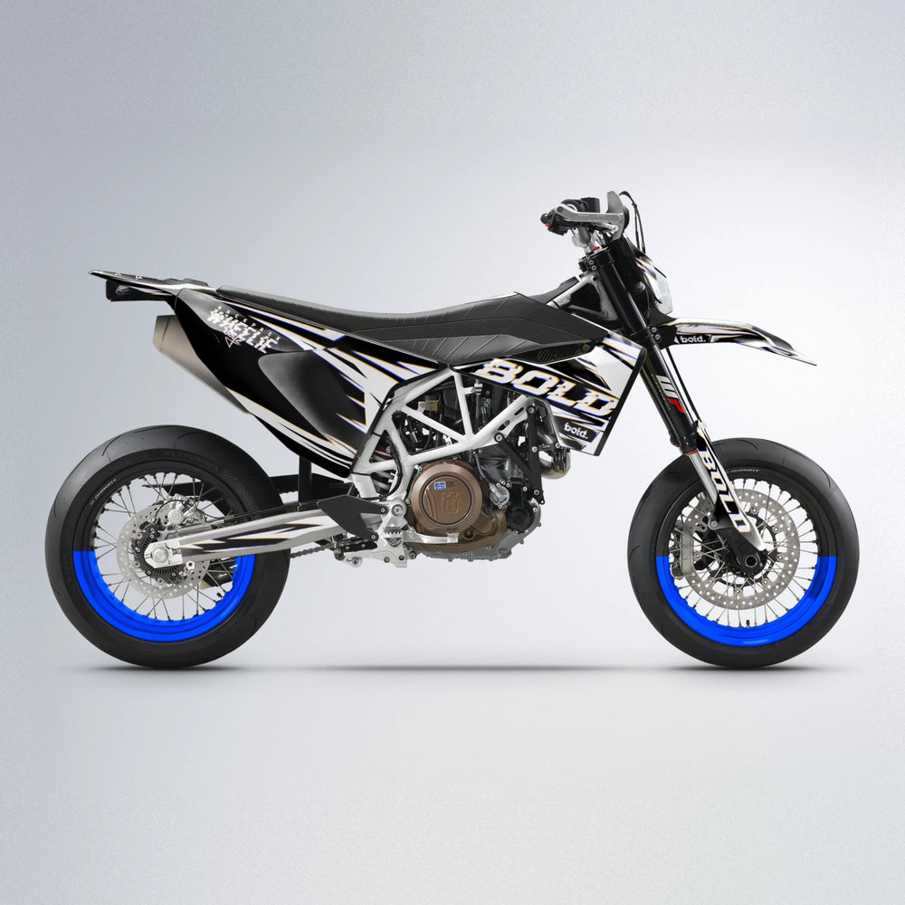 GLITCH Husqvarna 701 supermoto graphics kit in Blue