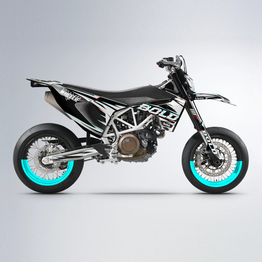 GLITCH Husqvarna 701 supermoto graphics kit in Custom Colour