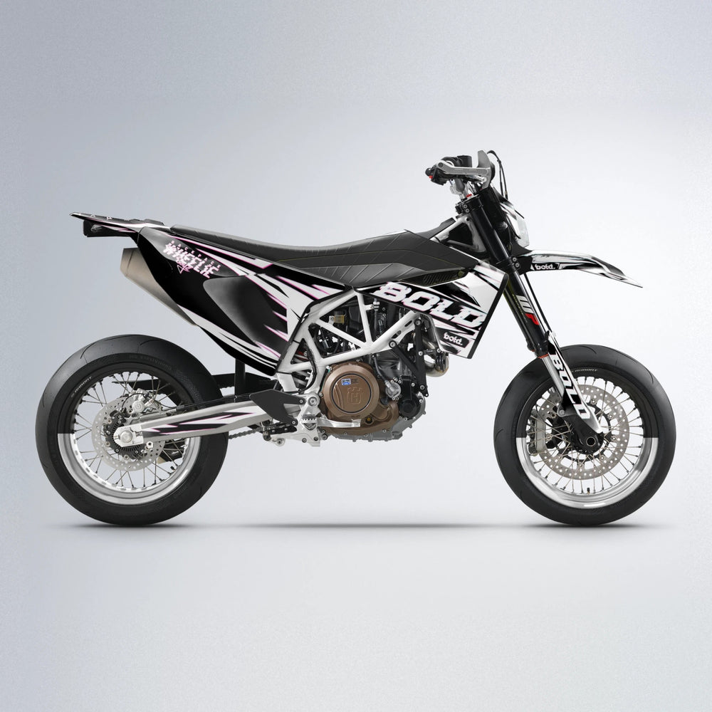 GLITCH Husqvarna 701 supermoto graphics kit in Flamingo