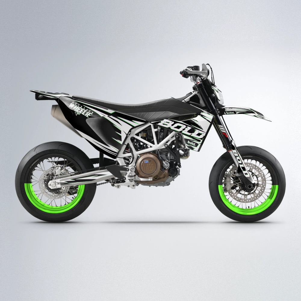 GLITCH Husqvarna 701 supermoto graphics kit in Green