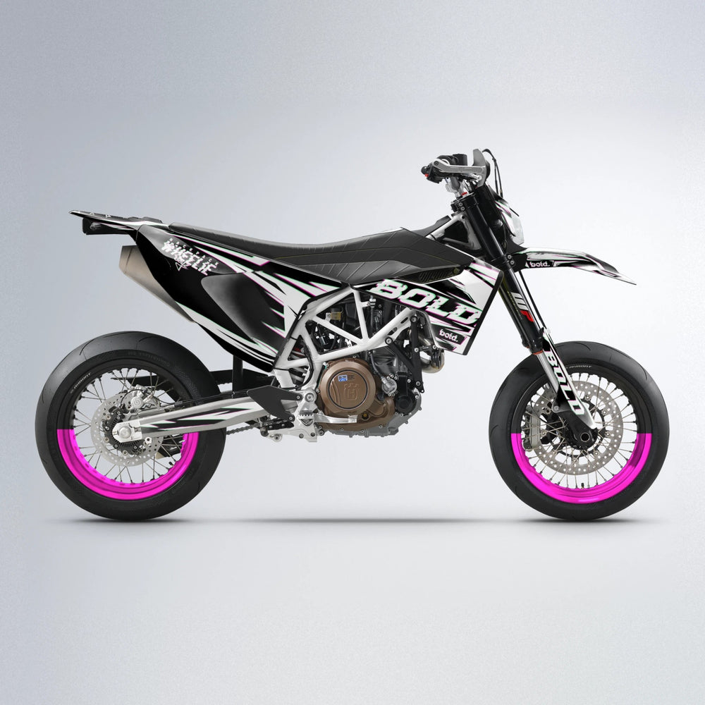 GLITCH Husqvarna 701 supermoto graphics kit in Pink