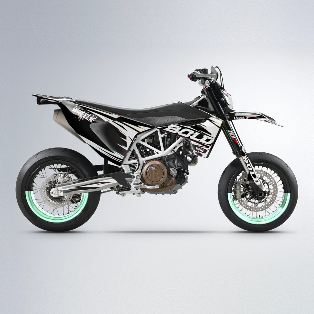 GLITCH Husqvarna 701 supermoto graphics kit in Pink & Yellow