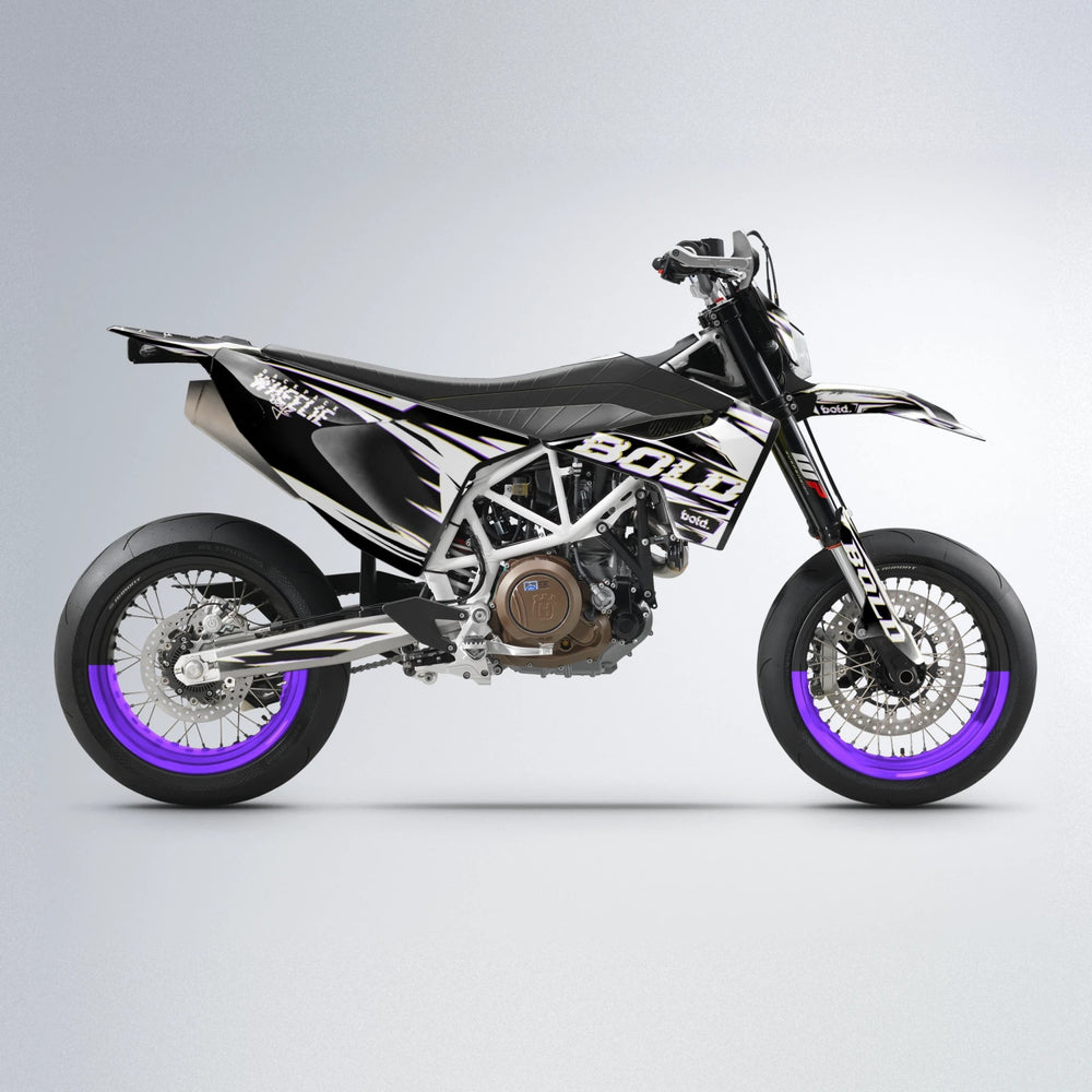 GLITCH Husqvarna 701 supermoto graphics kit in Purple