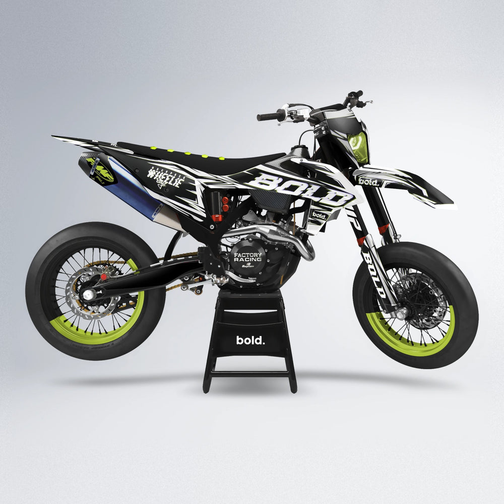 GLITCH supermoto graphics kit in Olive