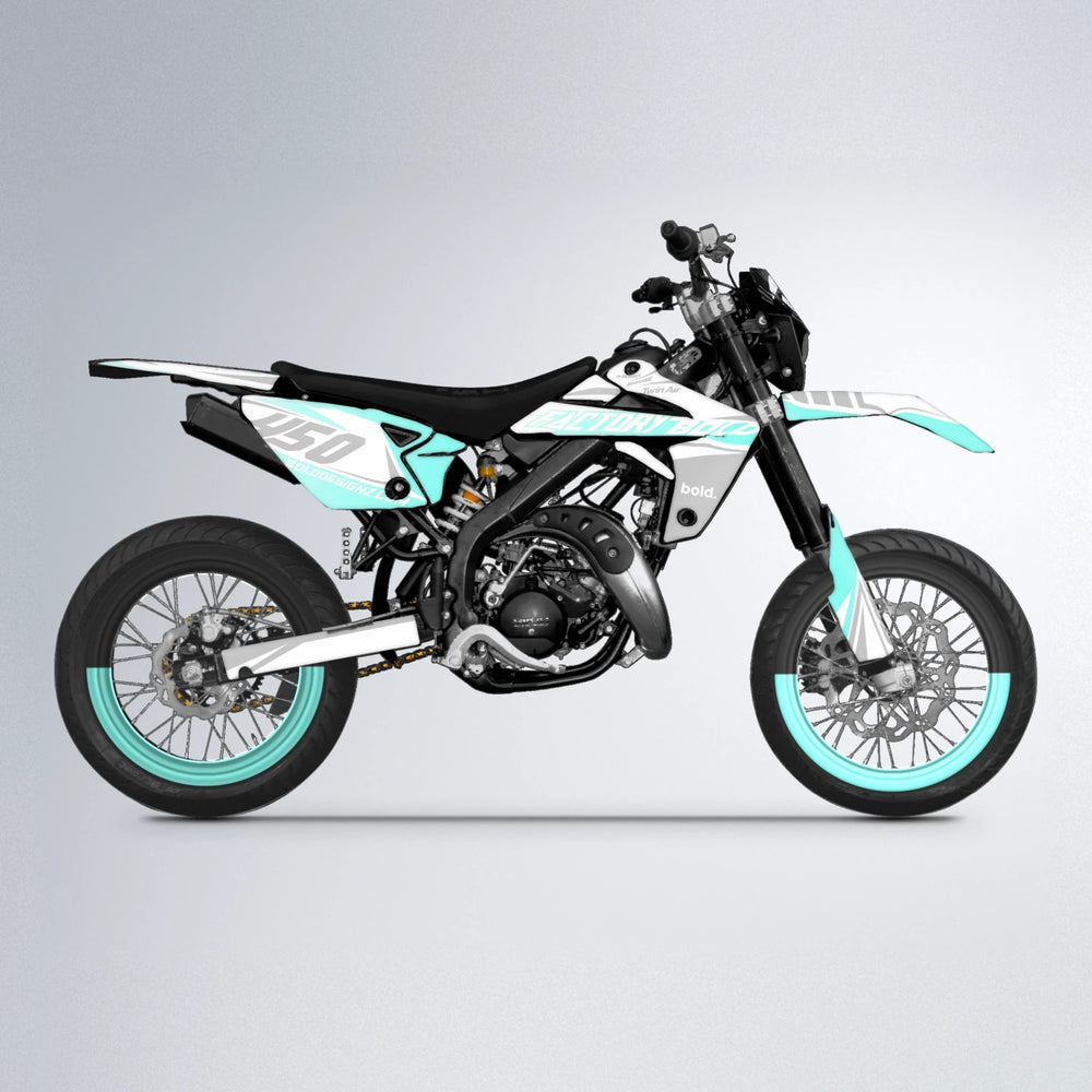 GLOBBY Rieju MRT supermoto graphics kit in Mint