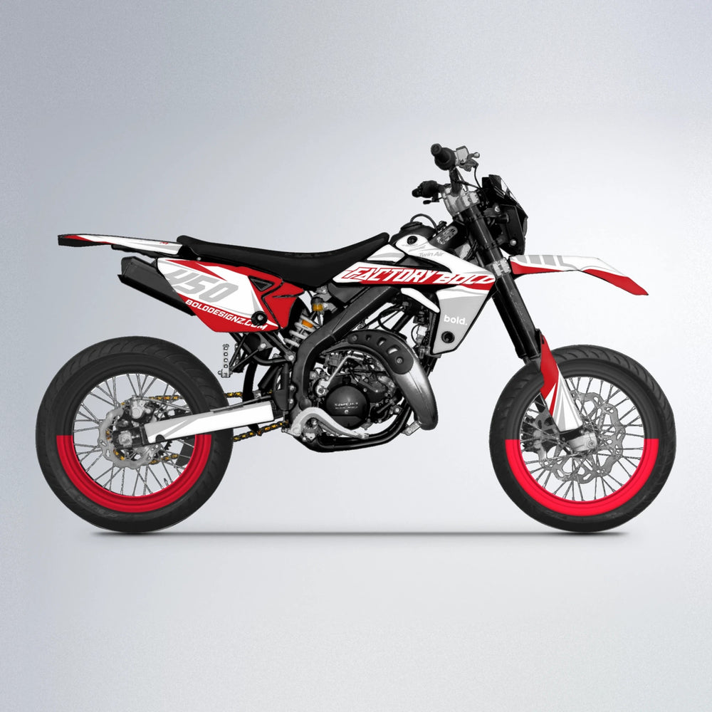 GLOBBY Rieju MRT supermoto graphics kit in Red