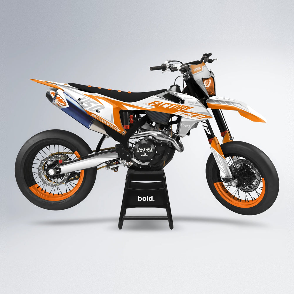 GLOBBY supermoto graphics kit in Orange