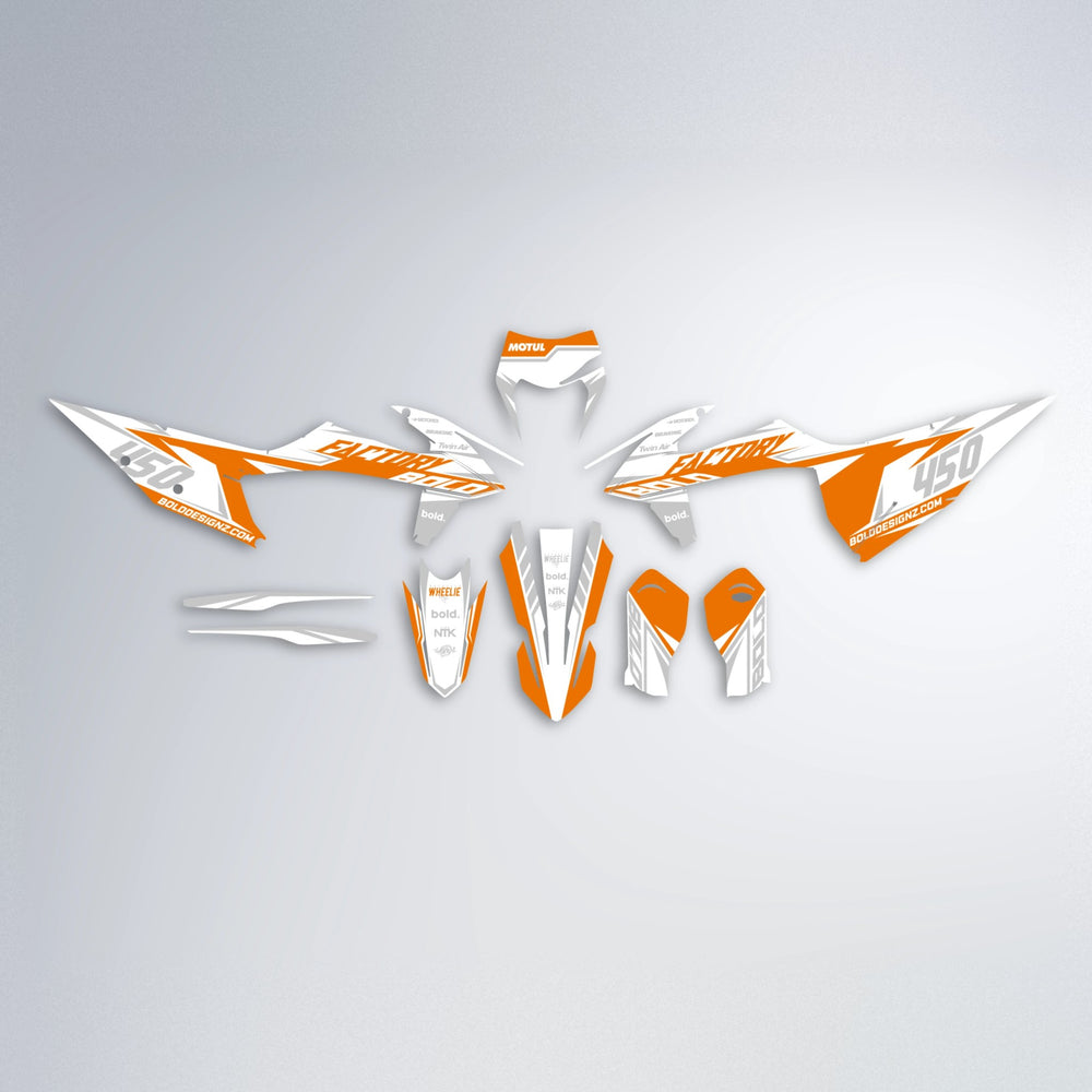 GLOBBY graphics kit parts layout in Orange