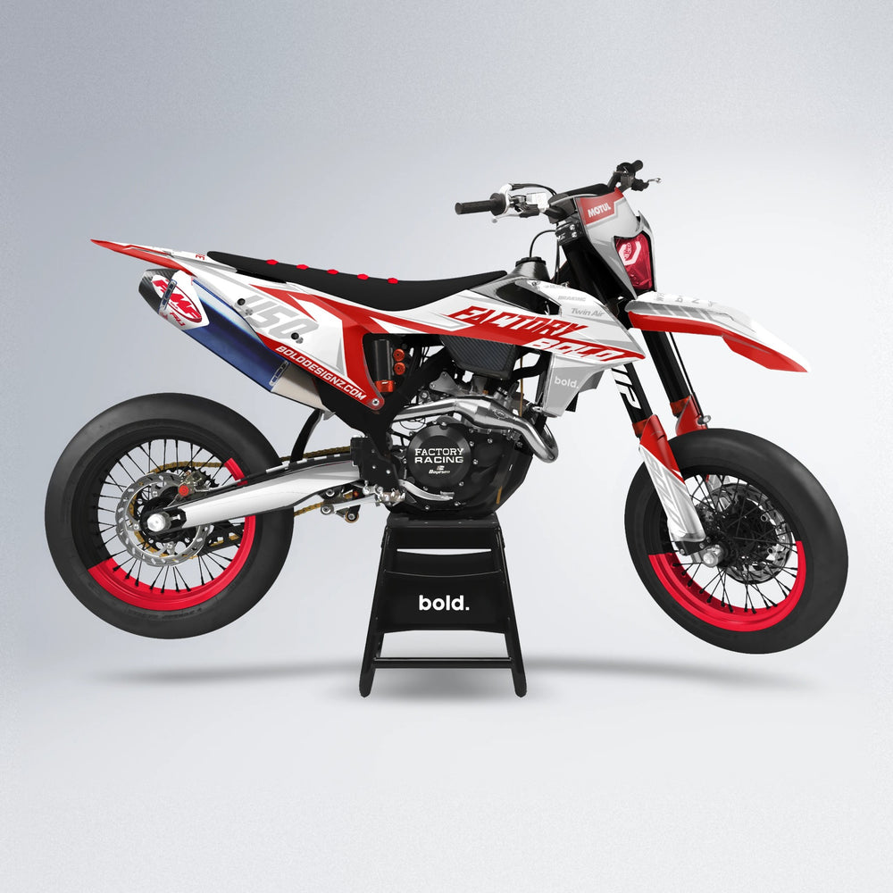 GLOBBY supermoto graphics kit in Red